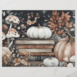 Gedempt gekleurd herfst pompoen plakboek papier