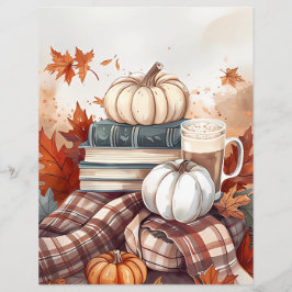 Gedempt gekleurd herfst pompoen plakboek papier