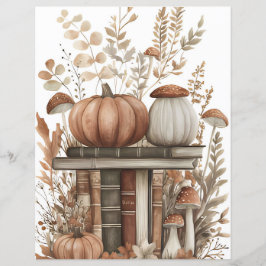 Gedempt gekleurd herfst pompoen plakboek papier