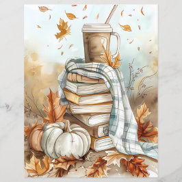 Gedempt gekleurd herfst pompoen plakboek papier