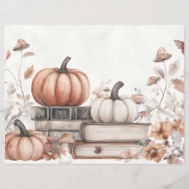 Gedempt gekleurd herfst pompoen plakboek papier