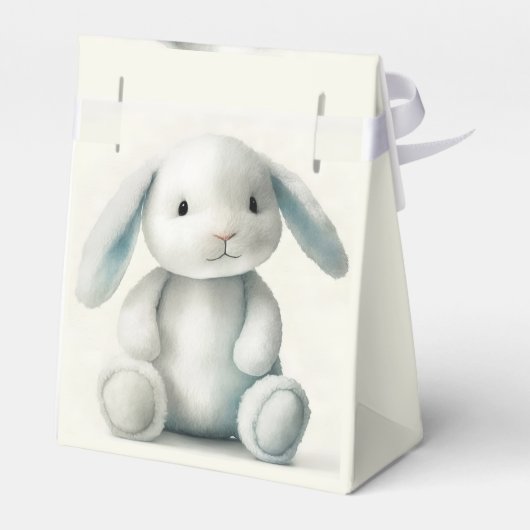 Gedempt gevulde konijntje BABY SHOWER Bedankdoosjes (Achterkant)
