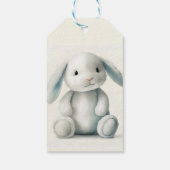 Gedempt gevulde konijntje BABY SHOWER Cadeaulabel (Achterkant)