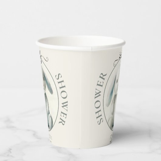 Gedempt gevulde konijntje BABY SHOWER Papieren Bekers (Rechts)