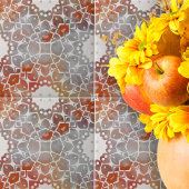 Gedempt grijs en vet rood  geometrisch patroon tegeltje