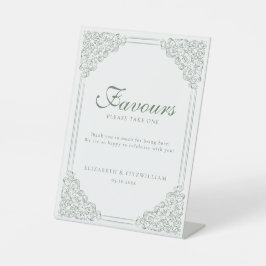 Gedempt groen   begrensd Lijst gunst Reclamebord Met Voetstuk