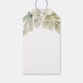 Gedempt groen blad gepersonaliseerde homohuwelijk cadeaulabel (Achterkant)