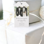 Gedempt groen blad gepersonaliseerde homohuwelijk cadeaulabel