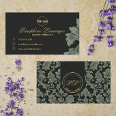 Gedempt groen en donkergrijs Visitekaartje