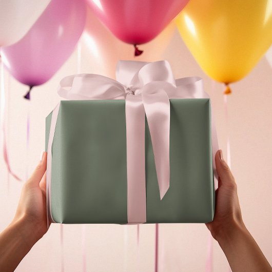 Gedempt groen grijs cadeaupapier