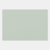 Gedempt Groen Grijs Grijs effen kleur Inpakpapier Vel (Voorkant 3)