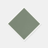 Gedempt groen grijs servet (Hoek)