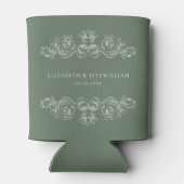  gedempt groen  Lijst bruiloft Blikjeskoeler (Achterkant)