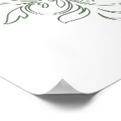 gedempt groen Lijst bruiloft welkom Poster (Hoek)