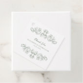 gedempt groen Lijst Dank u Bedankjes Labels (In situ)