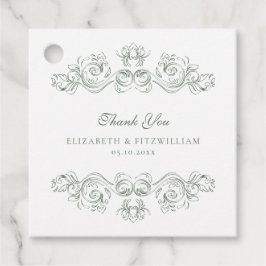  gedempt groen  Lijst Dank u Bedankjes Labels