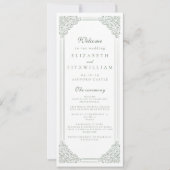 Gedempt groen  Lijst Elegant Script-programma (Voorkant)