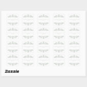  gedempt groen  Lijst Elegant Script Vierkante Sticker (Vel)