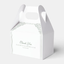 Gedempt groen   Lijst geeft de voorkeur aan bruilo Bedankdoosjes