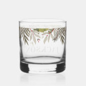 Gedempt groen met naam whisky glas (Achterkant)