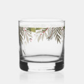 Gedempt groen met naam whisky glas (Links)