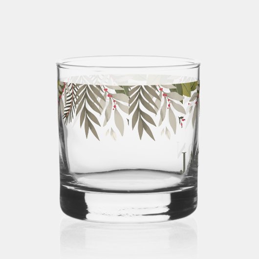 Gedempt groen met naam whisky glas (Rechts)