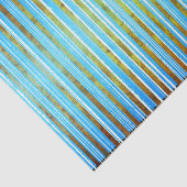 Gedempt Groen, Wit, en Blauwgroen Striped  Tissuepapier (Detail)