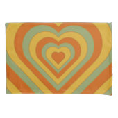 Gedempt Groovy Retro Zeven gelaagd hart Kussensloop (Voorkant-Links)