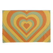 Gedempt Groovy Retro Zeven gelaagd hart Kussensloop (Voorkant-Rechts)