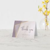 gedempt lijst modern huwelijk bedankt kaart (Gele Bloem)