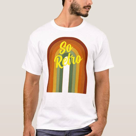 Gedempt met de zoete retro Summer S7ties Groovy Ra T-shirt (Voorkant)