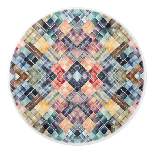 gedempt mozaïek keramische knop (Voorkant)