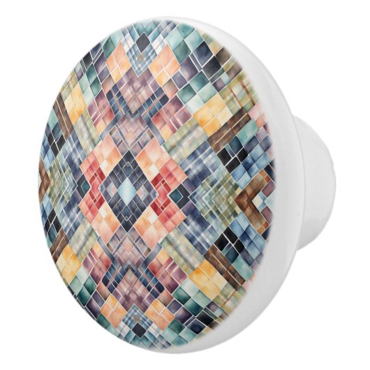 gedempt mozaïek keramische knop (Rechts)