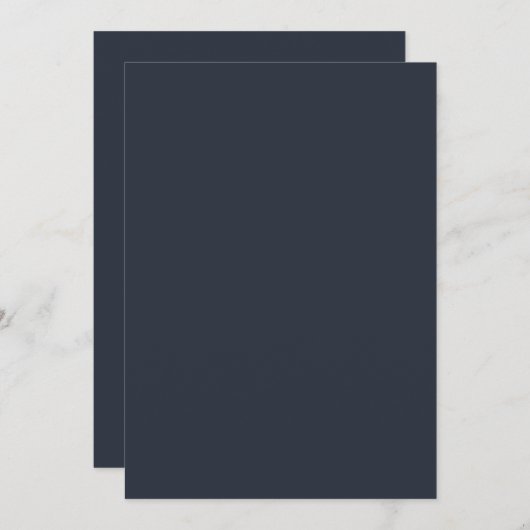 Gedempt Navy Blue 5 "x 7" Blank Sample Wedding Kaart (Voorkant / Achterkant)