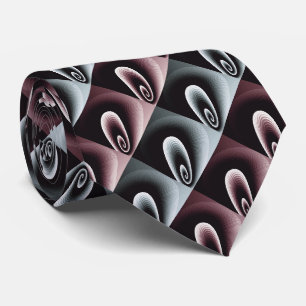 Gedempt Rood en Blauw KOEL Modern Patroon Stropdas
