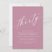 Gedempt Roos Roze Elegant Meisje Vrouwen 30e Verja Kaart (Voorkant)