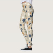 gedempt terrazzo-patroon leggings (Links)