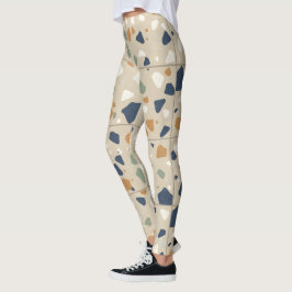 gedempt terrazzo-patroon leggings