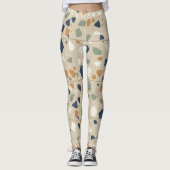 gedempt terrazzo-patroon leggings (Voorkant)