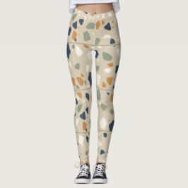 gedempt terrazzo-patroon leggings