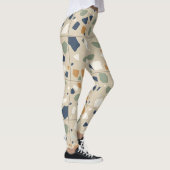 gedempt terrazzo-patroon leggings (Rechts)