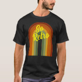 Gedempt tot retorium Seventies Groovy Rainbow Blac T-shirt (Voorkant)