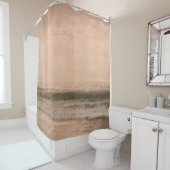 Gedempt zeegezicht schilderij douchegordijn (In situ)