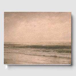 Gedempt zeegezicht schilderij gastenboek