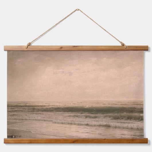 Gedempt zeegezicht schilderij hangend wandkleed (Voorkant)