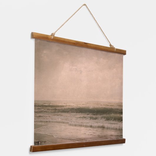 Gedempt zeegezicht schilderij hangend wandkleed (Gebogen)