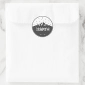 Gedempte aarde ronde Logo [kleine] Stickers (Tas)