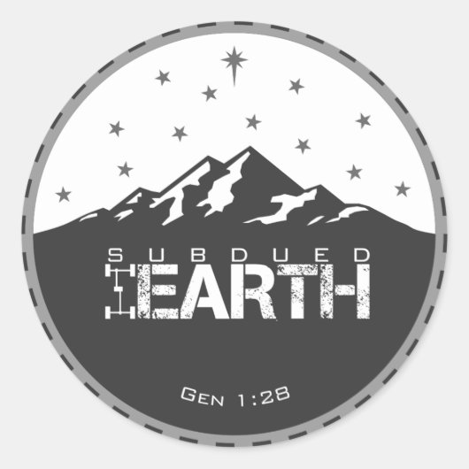 Gedempte aarde ronde Logo [kleine] Stickers (Voorkant)