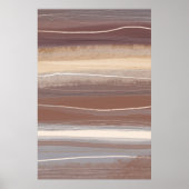 Gedempte aardetinten plum Minimalistische Abstract Poster (Voorkant)