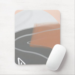 Gedempte aardetinten zon minimalistische kunst  muismat